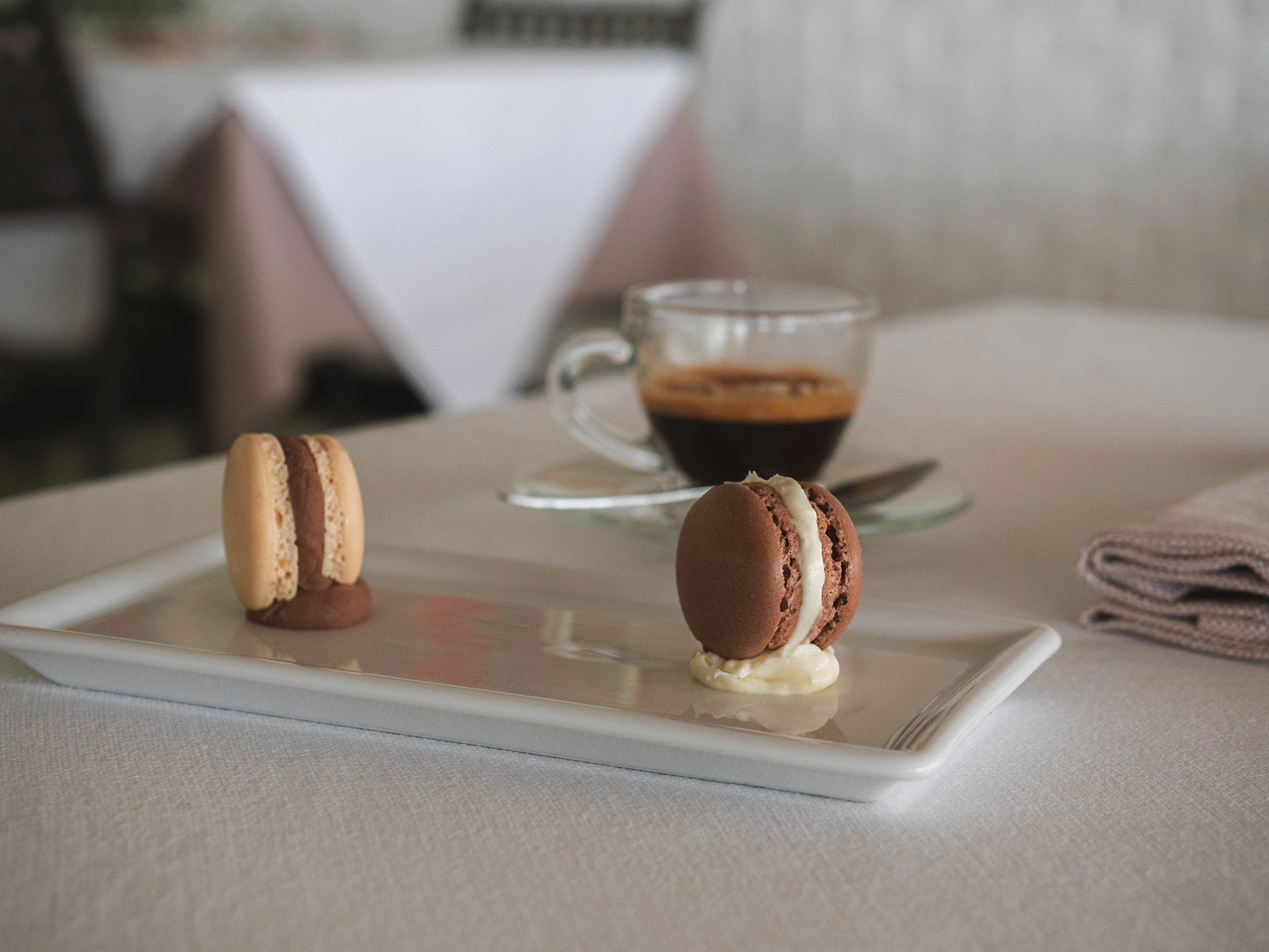 Macarons e caffè